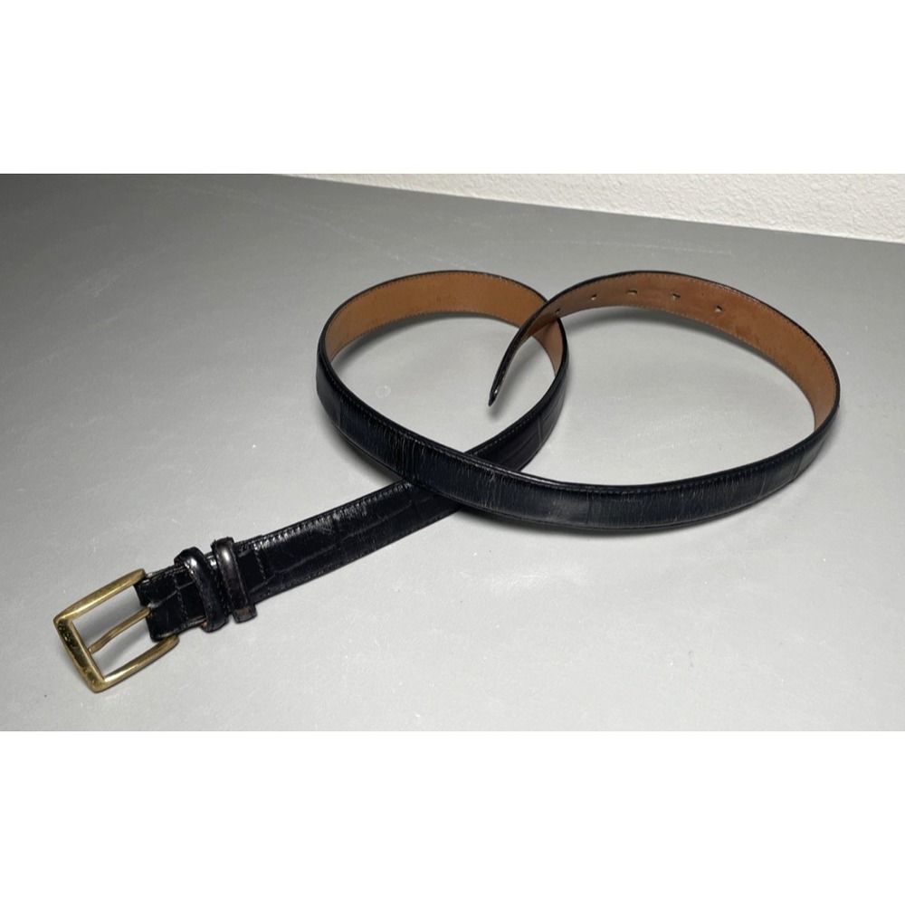Brighton  Black Leather Dress Belt Size 40